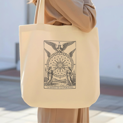 Tote Bag Bio "X La Roue de la Fortune" – Collection Tarot