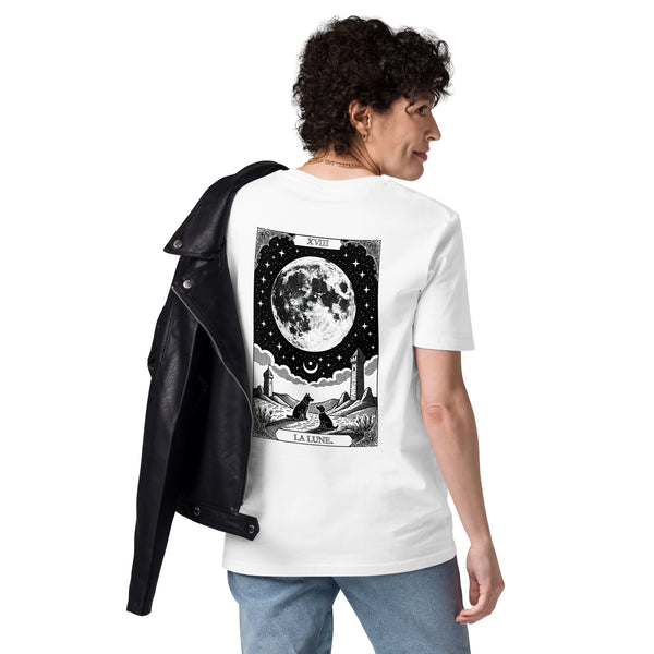 Tee "XVIII La Lune" Coton Bio, Femme – Collection Tarot